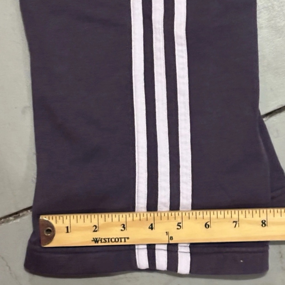 Adidas Y2K 2009 Woman’s Strait Loose Leg sweat pants Purple White Stripes Size.M - Picture 7 of 9